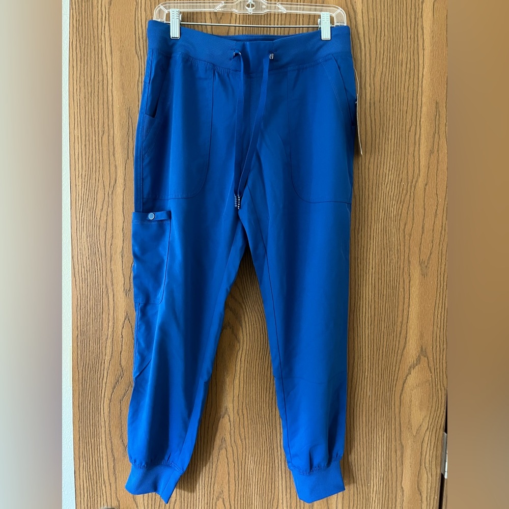 Med couture jogger scrubs in royal blue